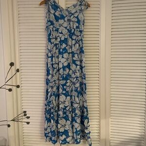 Dress. Brand: Jessica Simpson, Color: blue with white flowers, Size: Small